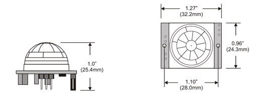 HC-SR501 dimensions